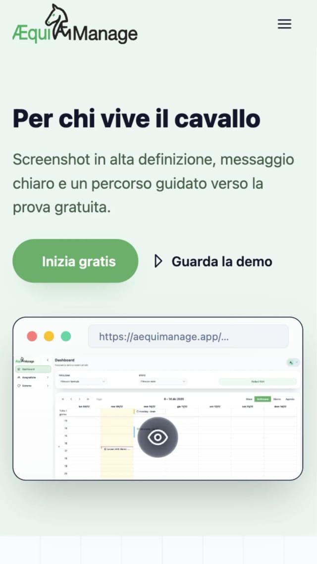 Anteprima mobile del progetto Aequimanage